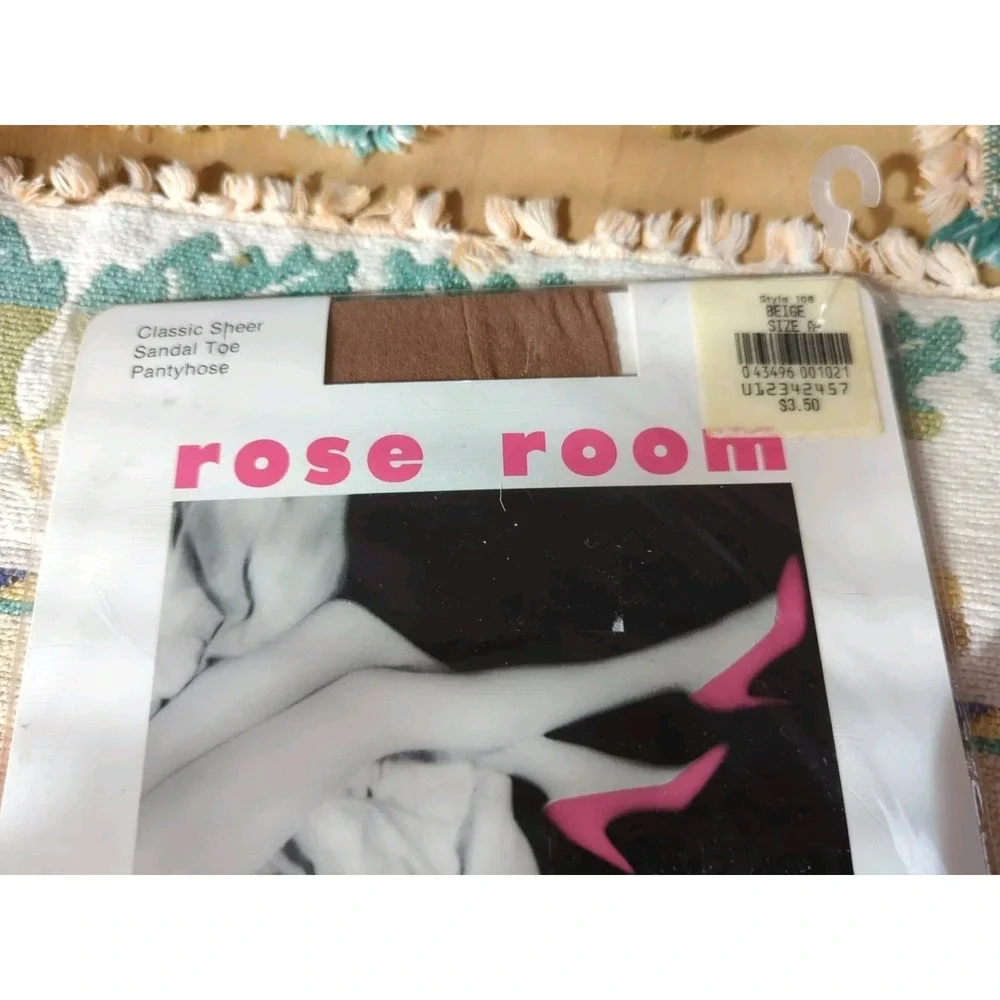 Vintage 80s‎ Rose Room NOS Tights Size A 4'6-5'3 / Up To 125 Lbs. Beige Color